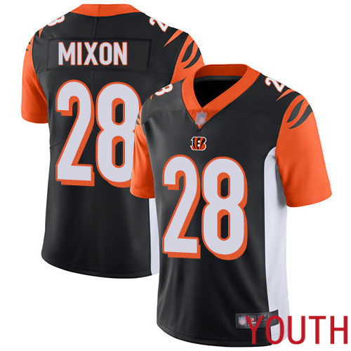 Cincinnati Bengals Limited Black Youth Joe Mixon Home Jersey NFL Footballl #28 Vapor Untouchable